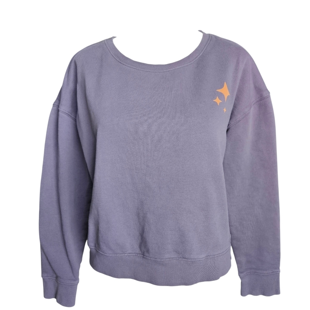 Pact Lavender Crewneck Sweatshirt with Peach Star Accent